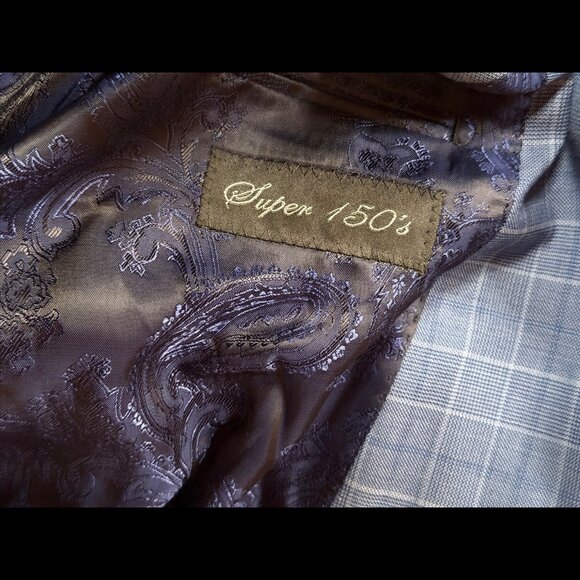 Sartoria Tosi Blazer 54R Mens Blue Italy Made 100% Wool Super 150s Hand Made - Picture 10 of 11